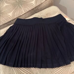 NEW Free People Rally Ruffle Pleated Skort Sz XS/S - Navy